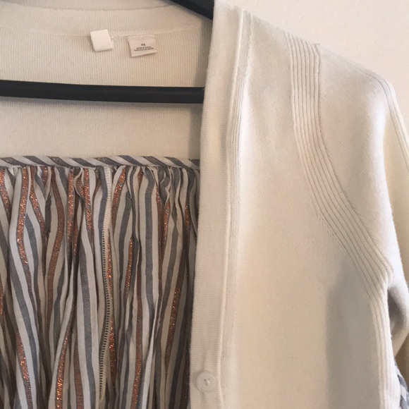 ANTHROPOLOGIE MOTH MIXED MEDIA CARDIGAN - XS - Picture 4 of 7